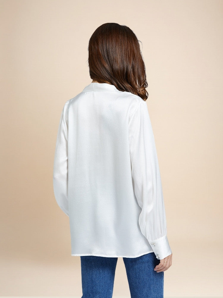 Diana – V-Neck Silk Blouse | The Silk Avenue