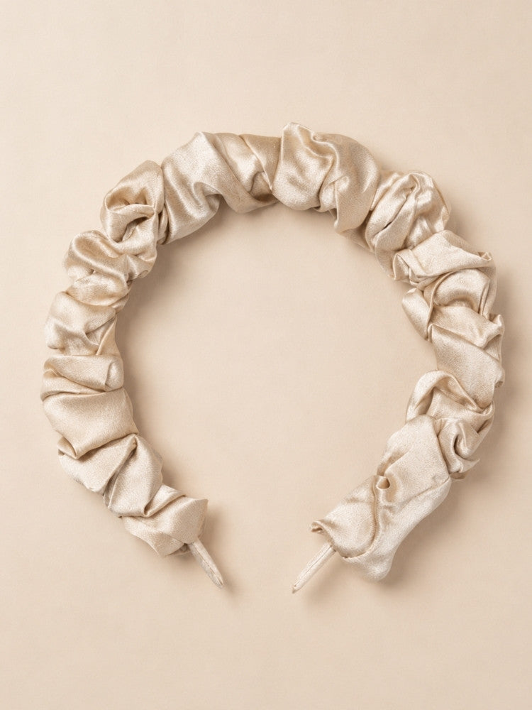 Ava - Ruffled Silk Headband