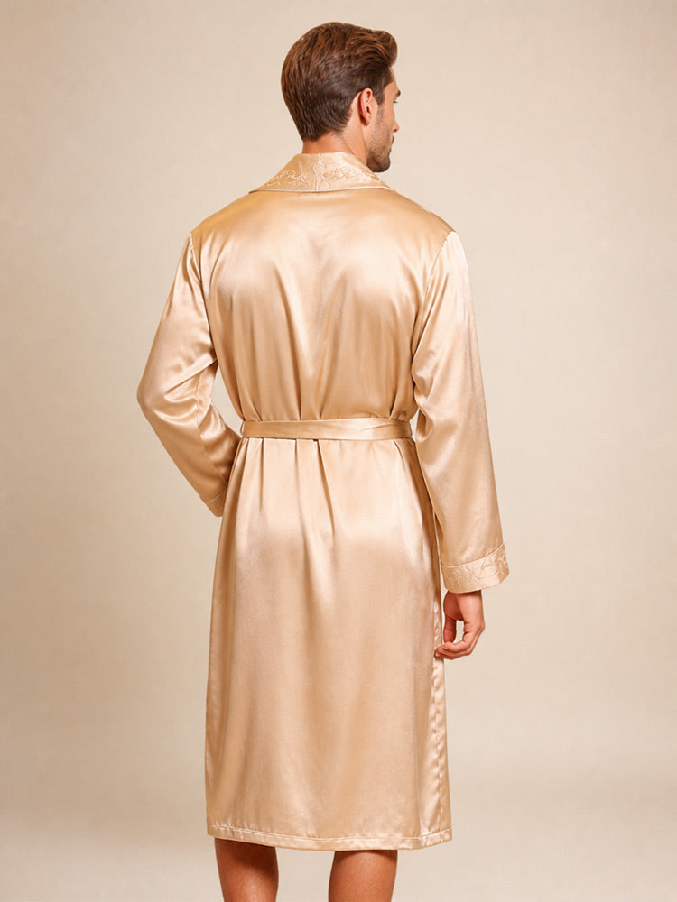 Avel - Embroidered Silk Robe