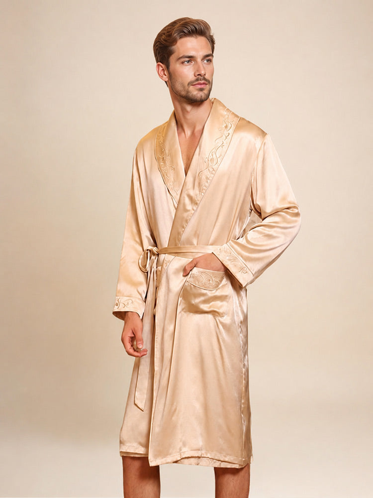 Avel - Embroidered Silk Robe