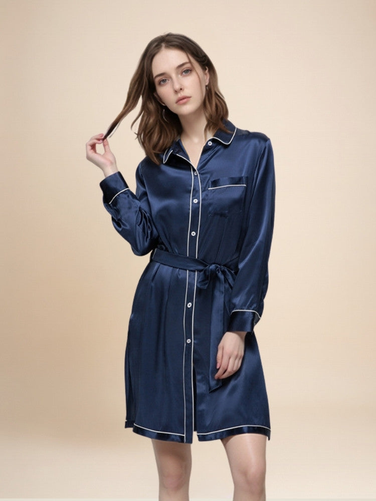 Halisse - Silk Crane Embroidered Midi Dress | The Silk Avenue