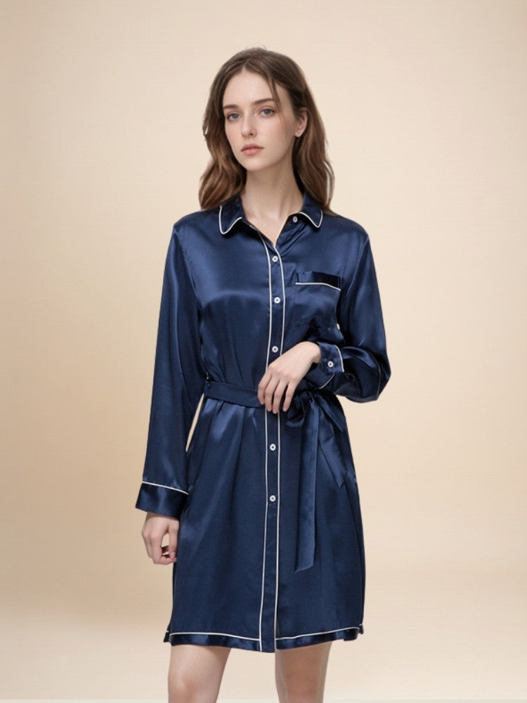 Halisse - Silk Crane Embroidered Midi Dress | The Silk Avenue