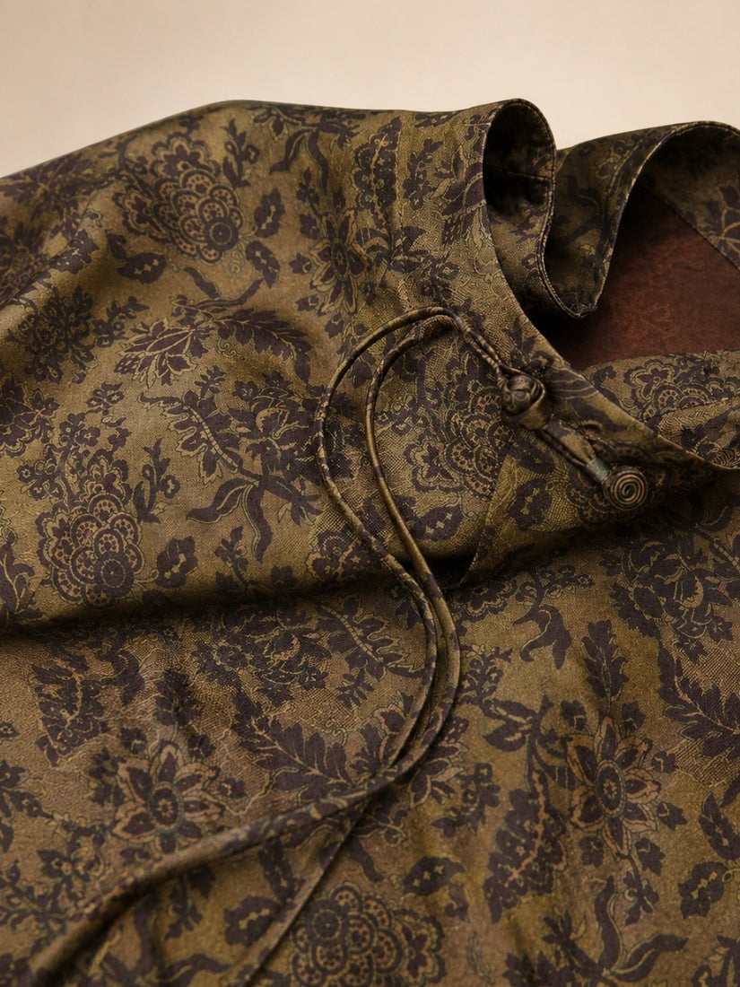 Olissea - Floral Print Silk Jacket