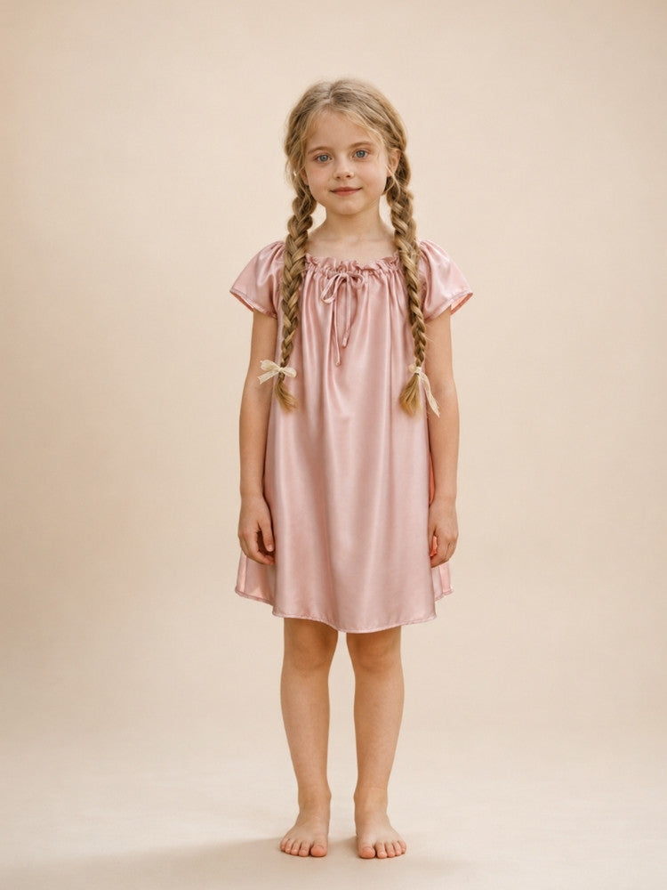 Amelia - Kids Silk Doll Dress | The Silk Avenue