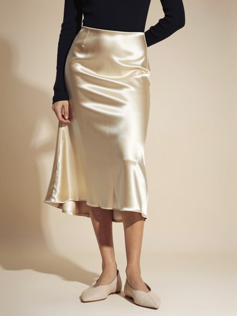 Audenya Pure Silk Skirt | The Silk Avenue