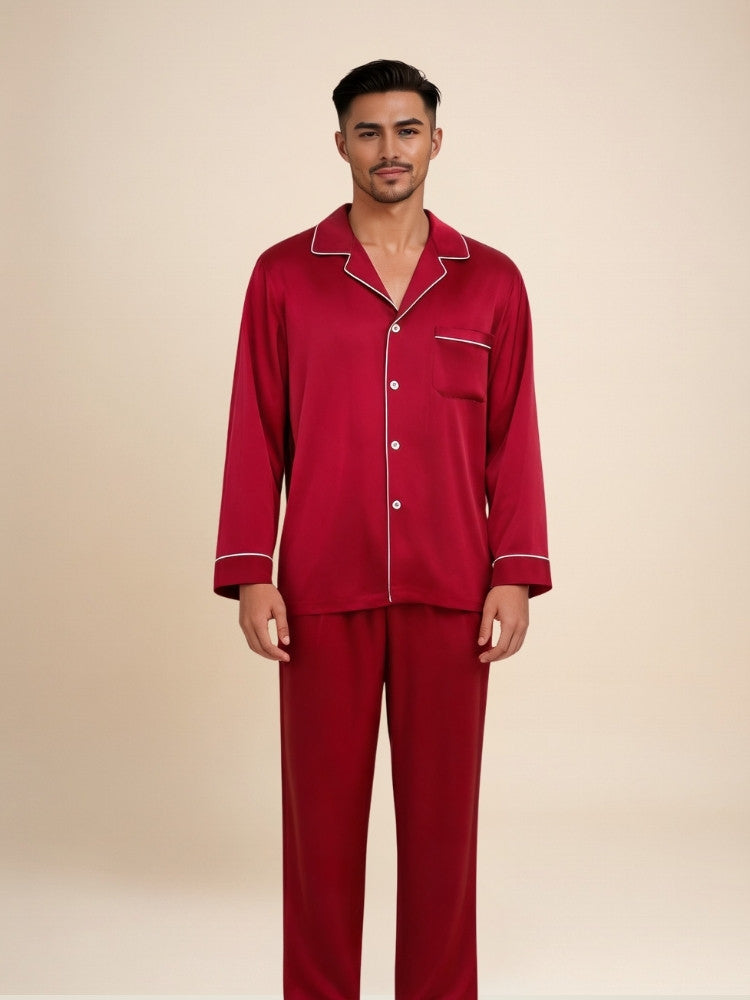 Calian - Long-Sleeve Silk Pajama Set | The Silk Avenue