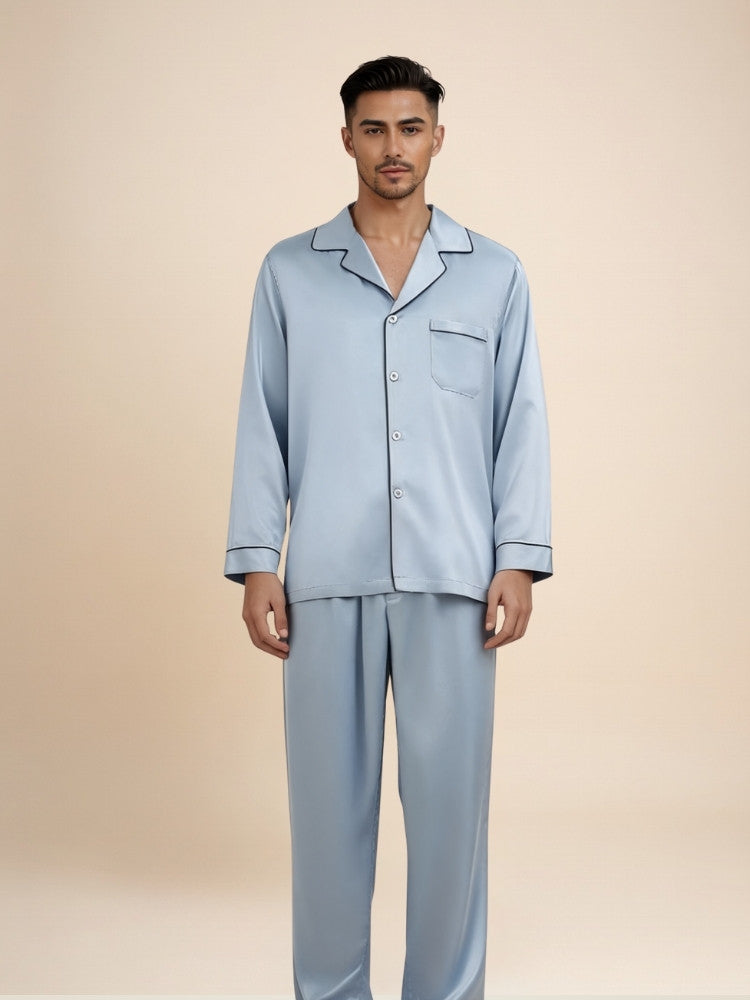Calian - Long-Sleeve Silk Pajama Set | The Silk Avenue