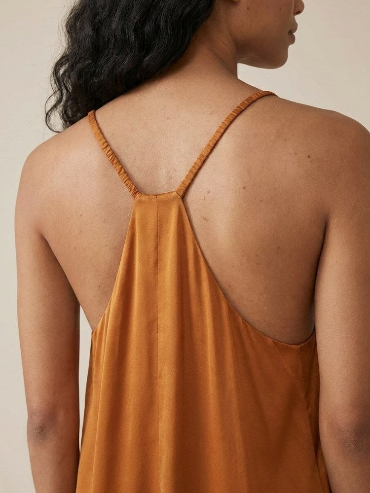 Callena - V-Neck Silk Romper | The Silk Avenue