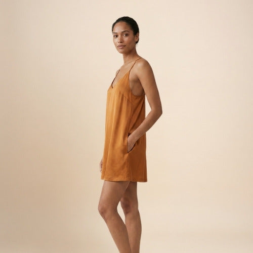Callena - V-Neck Silk Romper | The Silk Avenue