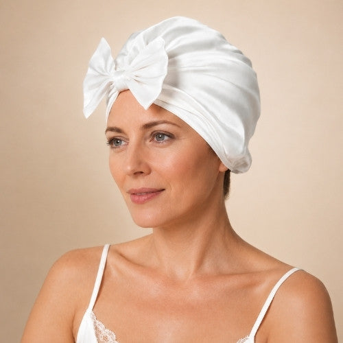 Cameron - Bow Silk Sleep Cap | The Silk Avenue