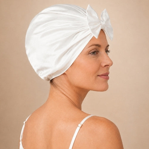Cameron - Bow Silk Sleep Cap | The Silk Avenue