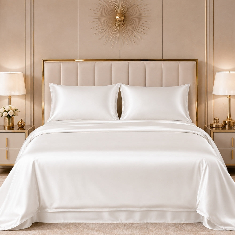 Cove - Ivory Silk Bedding Set | The Silk Avenue