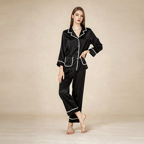 Emirelda - Silk Button-Up Pajama Set | The Silk Avenue