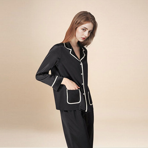 Emirelda - Silk Button-Up Pajama Set | The Silk Avenue