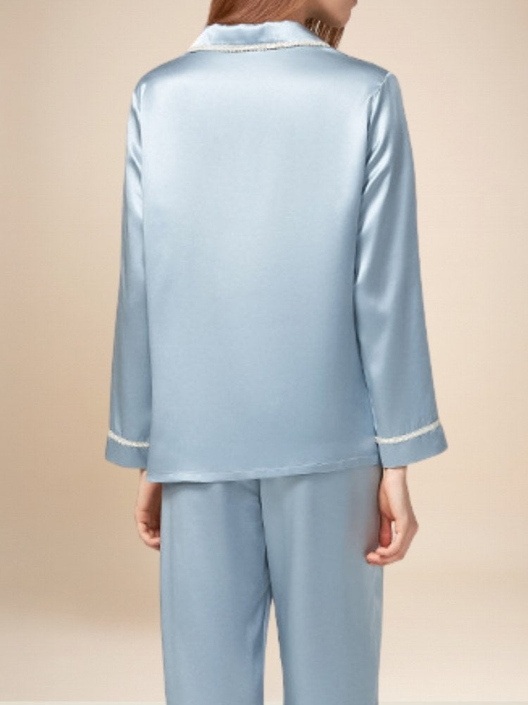 Emirelda - Silk Button-Up Pajama Set | The Silk Avenue