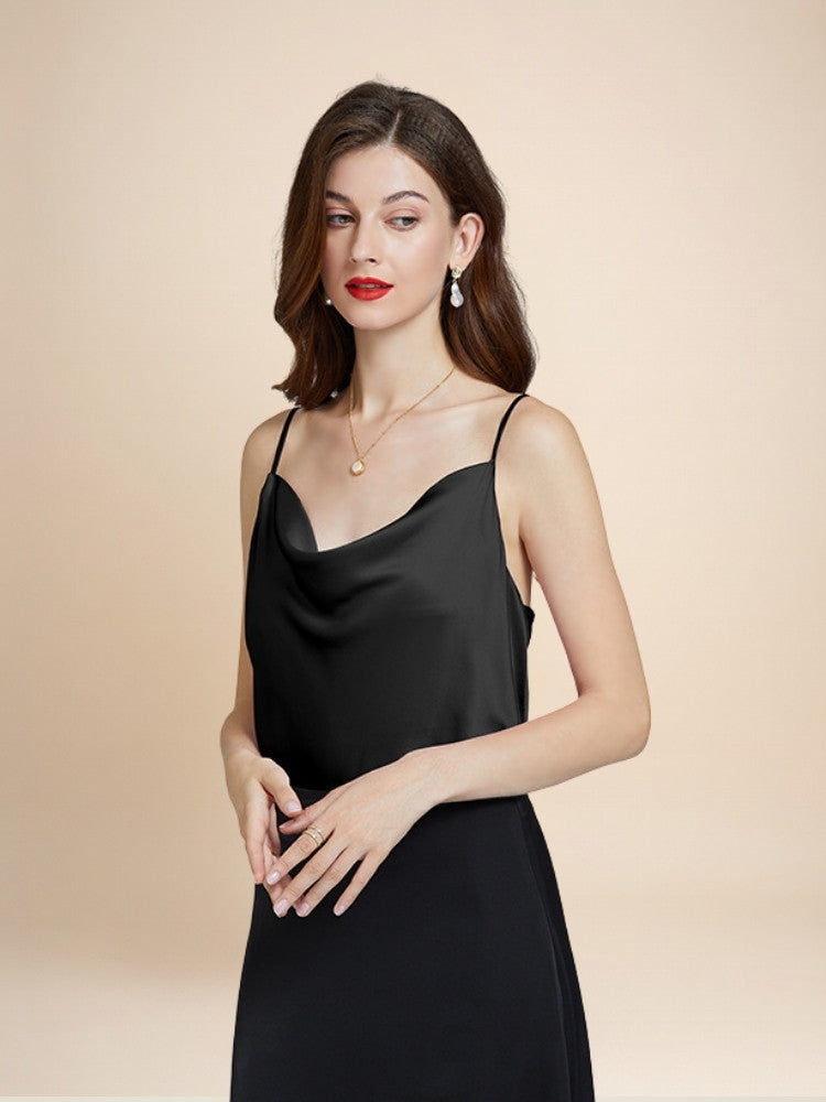 Evelyne - Cowl Neck Silk Cami Top