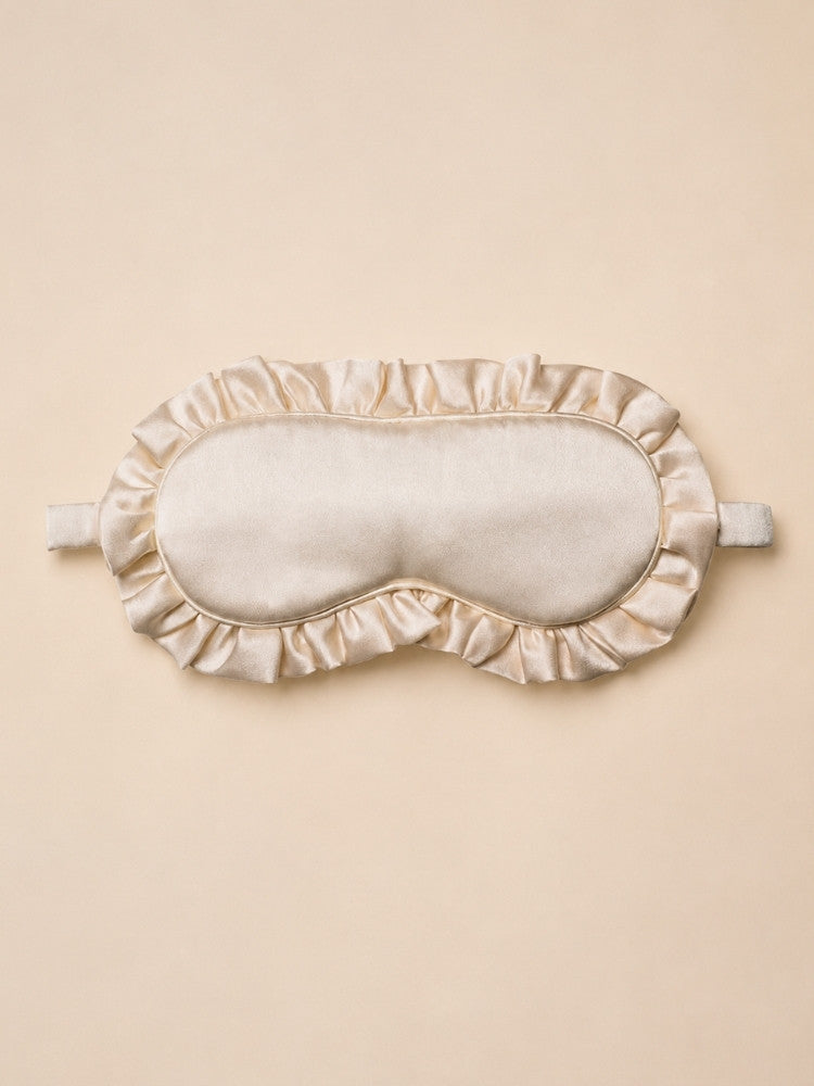 Hayden - Ruffled Silk Sleep Mask | The Silk Avenue