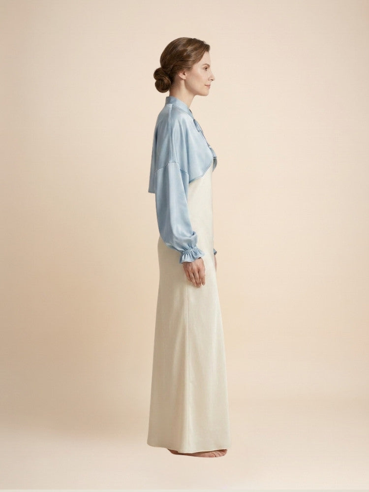 Iris – Silk Cape with Sleeves | The Silk Avenue