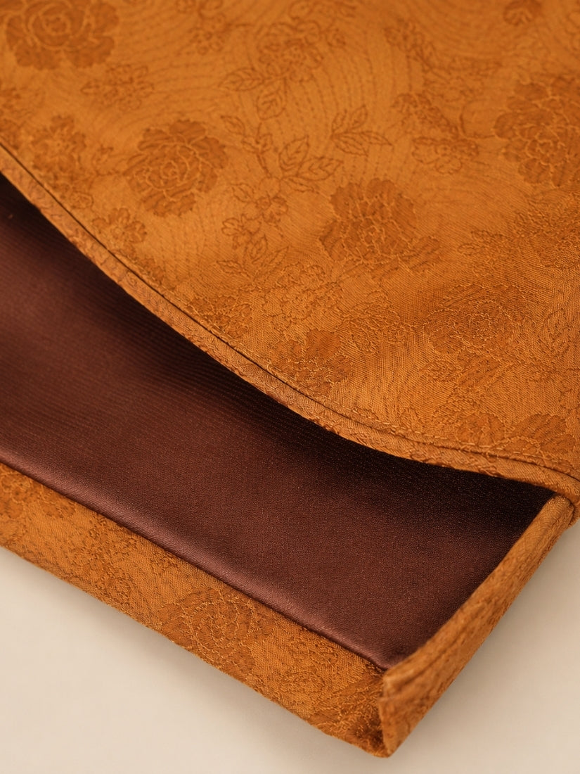 Jasmine - Terracotta Toggle Button Silk Jacket | The Silk Avenue