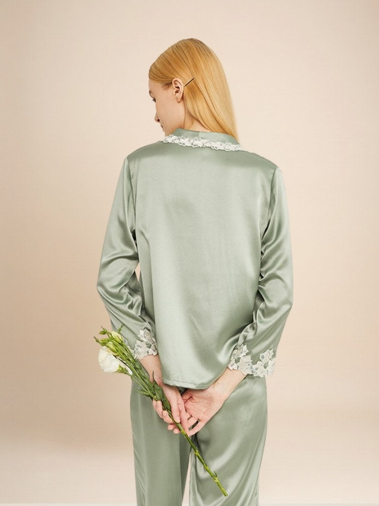 Julevia Silk Pajama Set | The Silk Avenue