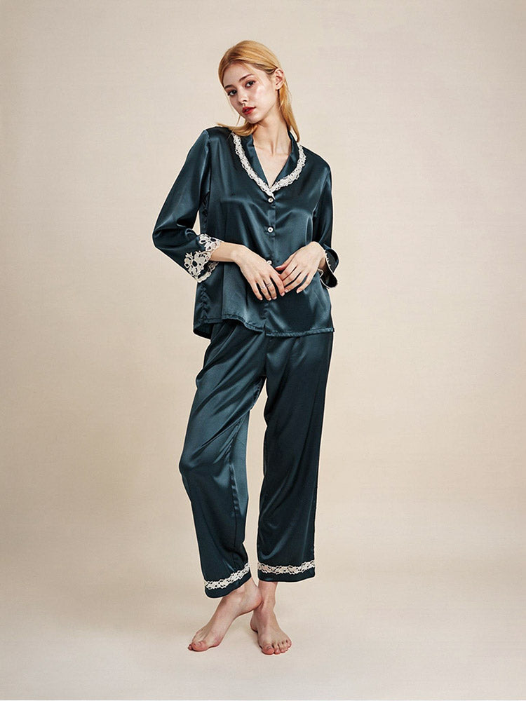 Julevia Silk Pajama Set | The Silk Avenue