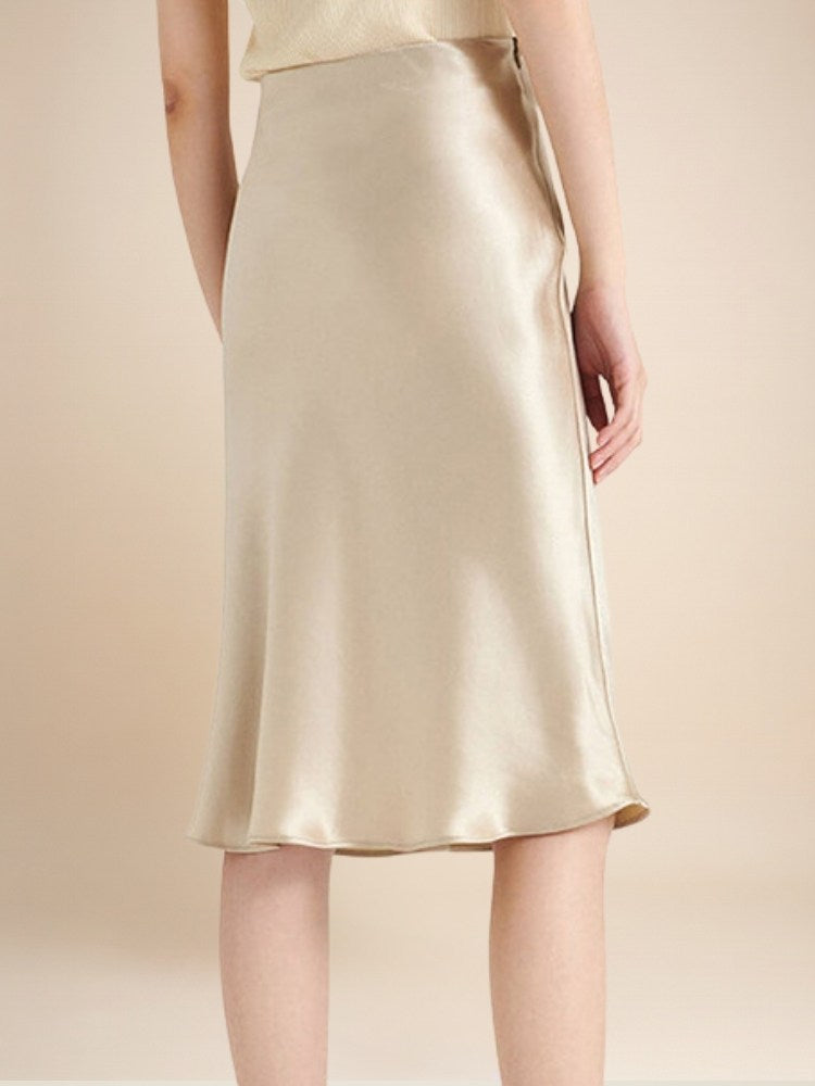 Keiralen Pure Silk Skirt | The Silk Avenue