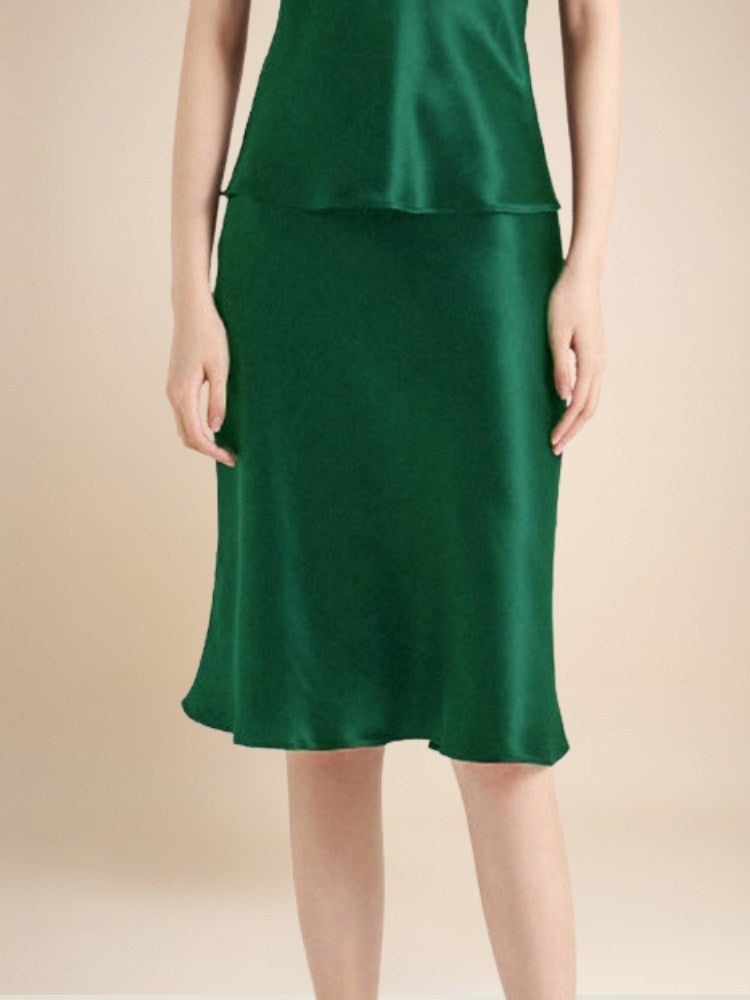 Keiralen Pure Silk Skirt | The Silk Avenue