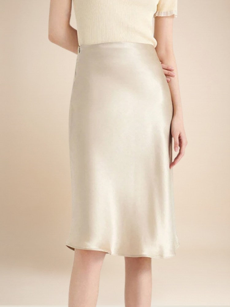 Keiralen Pure Silk Skirt | The Silk Avenue