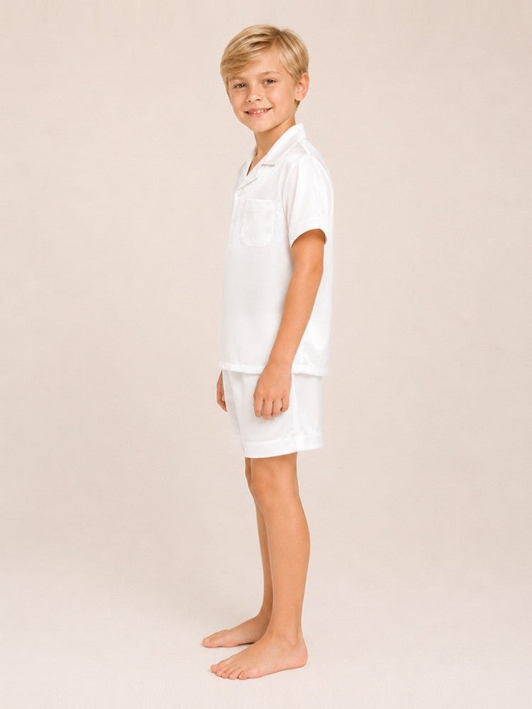 Kilian - Kids Short Silk Pajama Set | The Silk Avenue