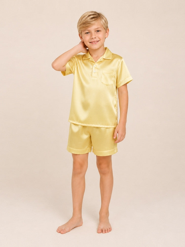 Kilian - Kids Short Silk Pajama Set | The Silk Avenue