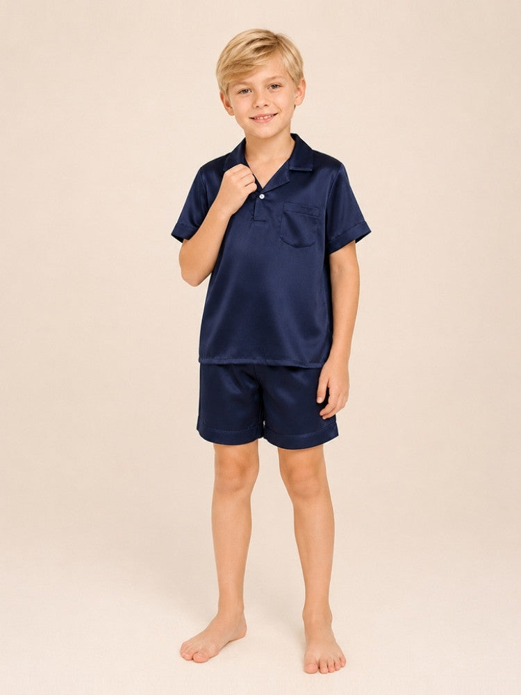 Kilian - Kids Short Silk Pajama Set | The Silk Avenue