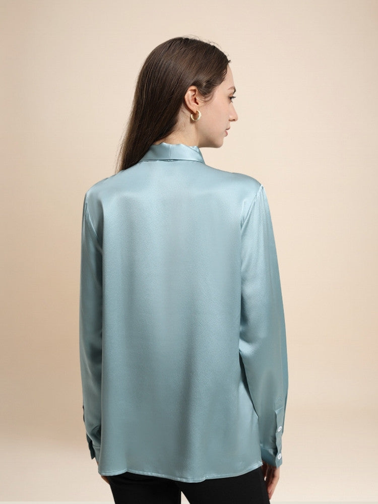 Lily – Bow-Tie Silk Blouse | The Silk Avenue