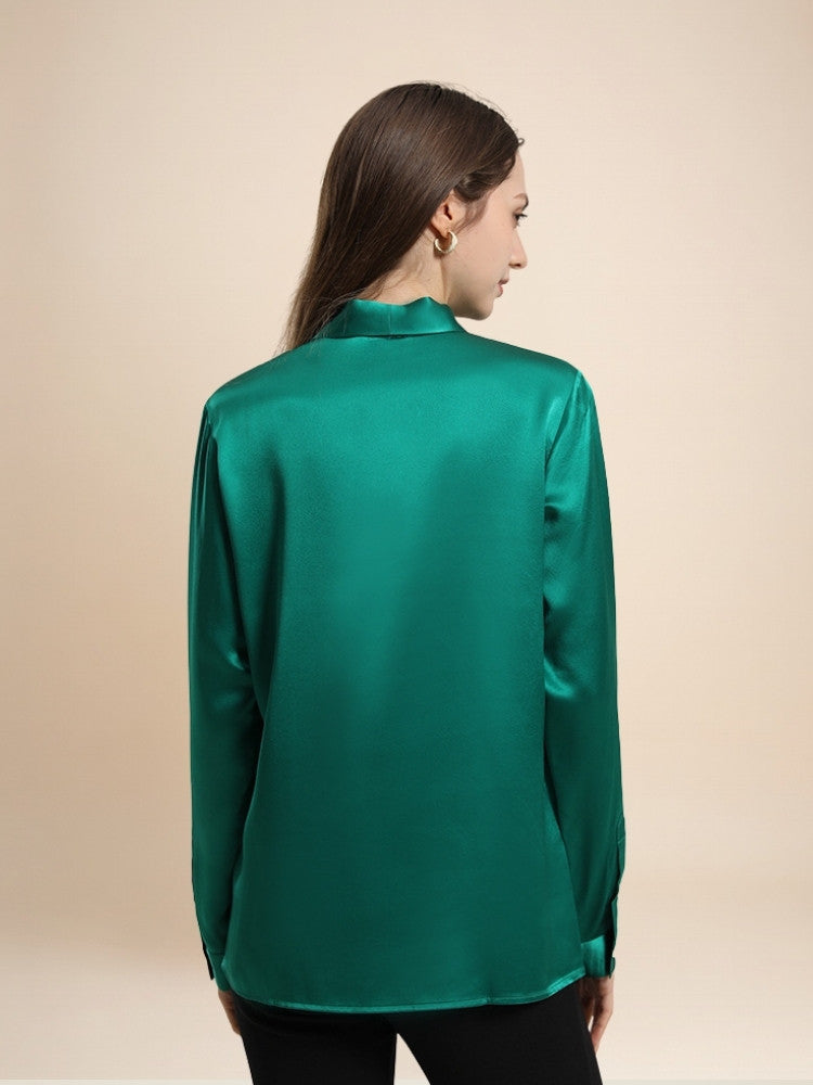Lily – Bow-Tie Silk Blouse | The Silk Avenue