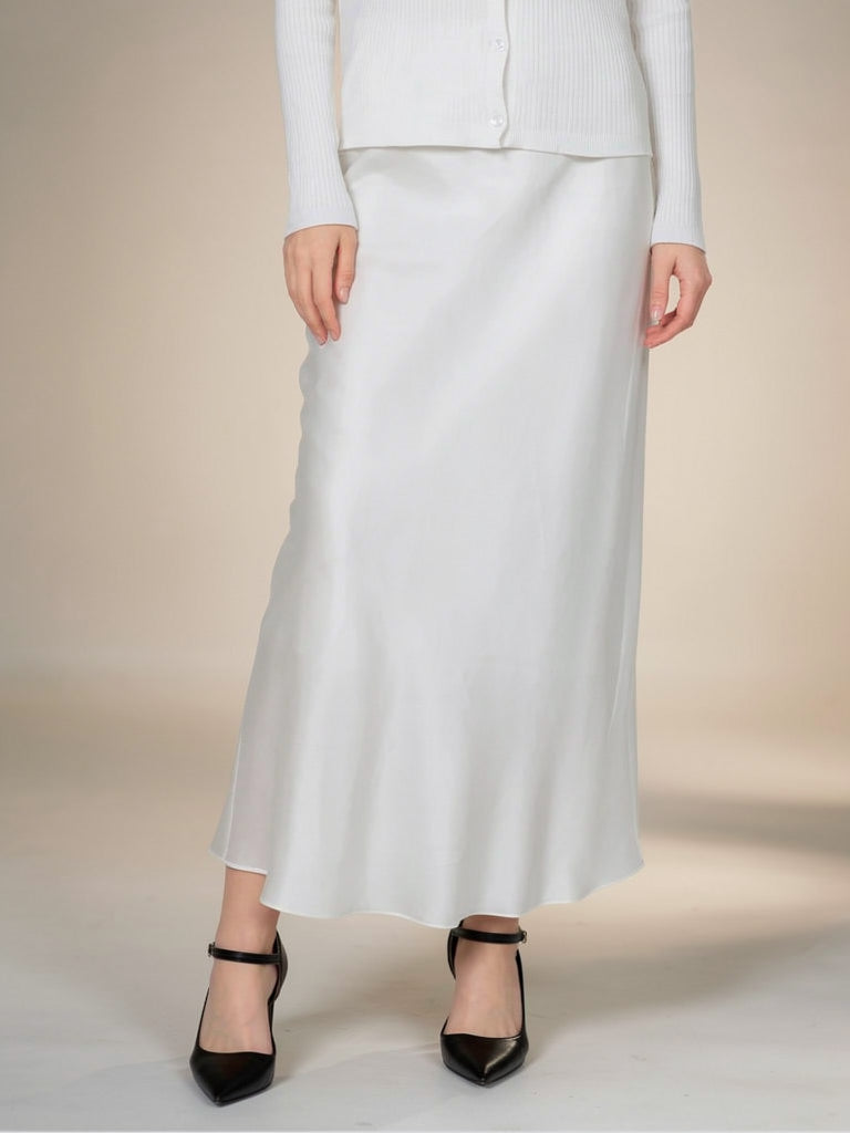 Lioraen Long Silk Fishtail Skirt | The Silk Avenue