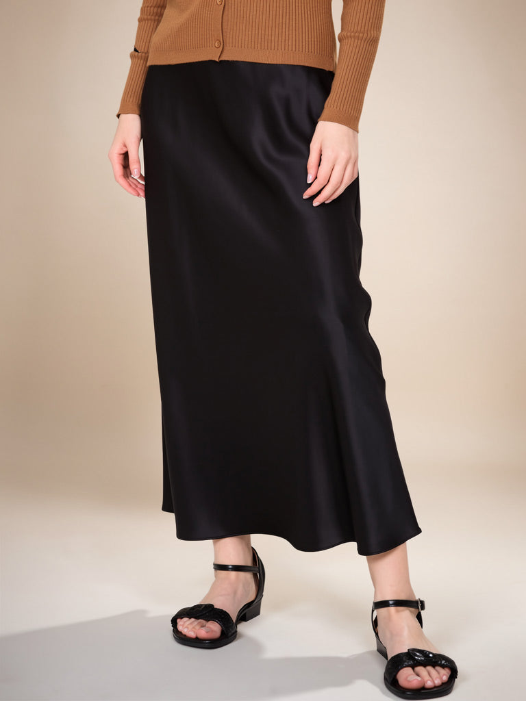 Lioraen Long Silk Fishtail Skirt | The Silk Avenue