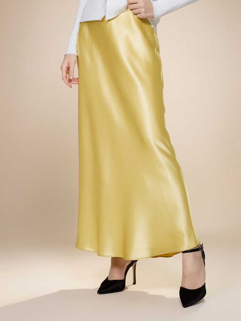 Lioraen Long Silk Fishtail Skirt | The Silk Avenue