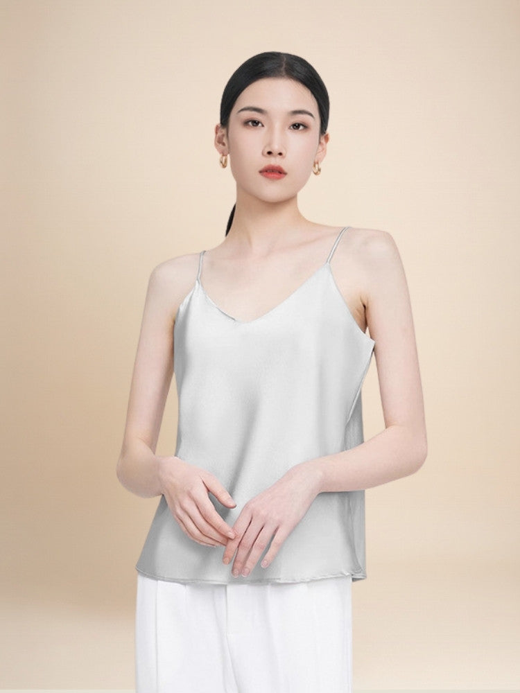 Lynaelis - Adjustable Strap Silk Camisole Top | The Silk Avenue