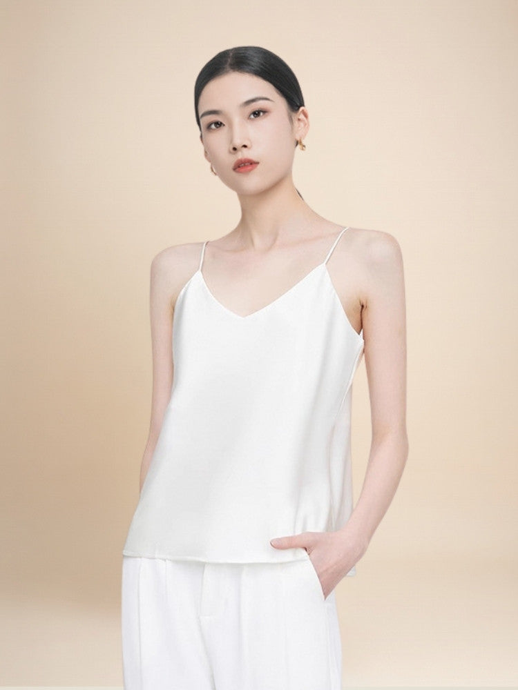 Lynaelis - Adjustable Strap Silk Camisole Top | The Silk Avenue