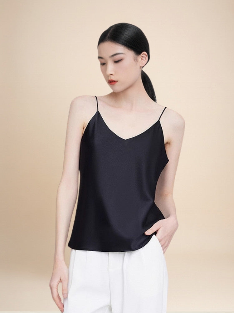 Lynaelis - Adjustable Strap Silk Camisole Top | The Silk Avenue