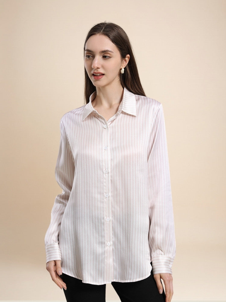 Margot – Striped Silk Blouse | The Silk Avenue