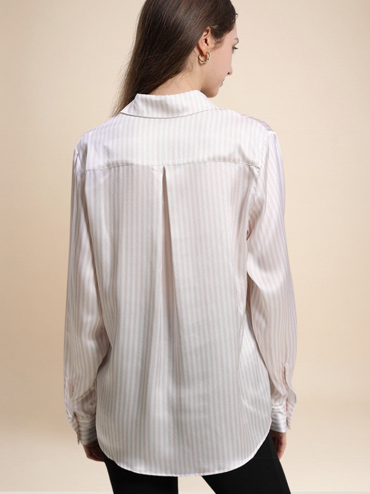Margot – Striped Silk Blouse | The Silk Avenue