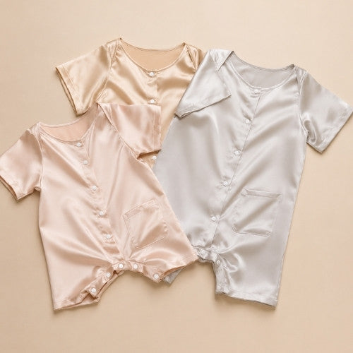Mason - Silk Baby Crawl Suit | The Silk Avenue