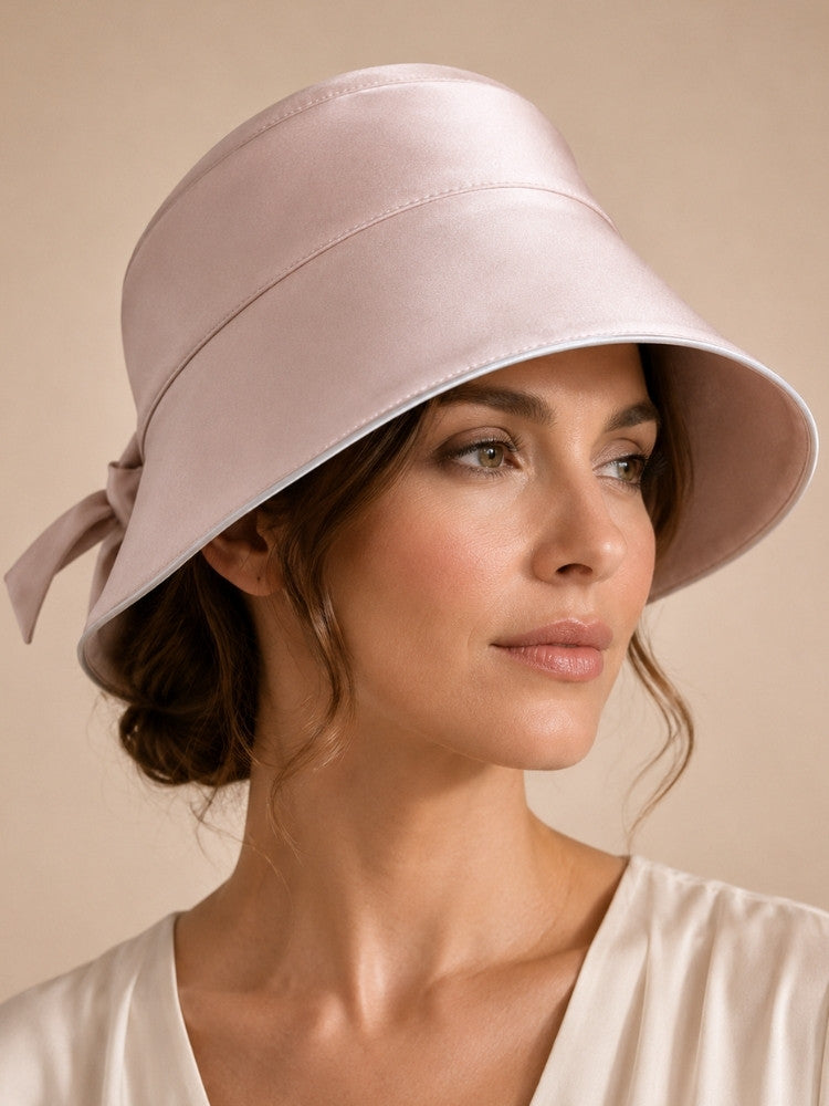 Oravina - Wide-Brim Silk Sun Hat | The Silk Avenue