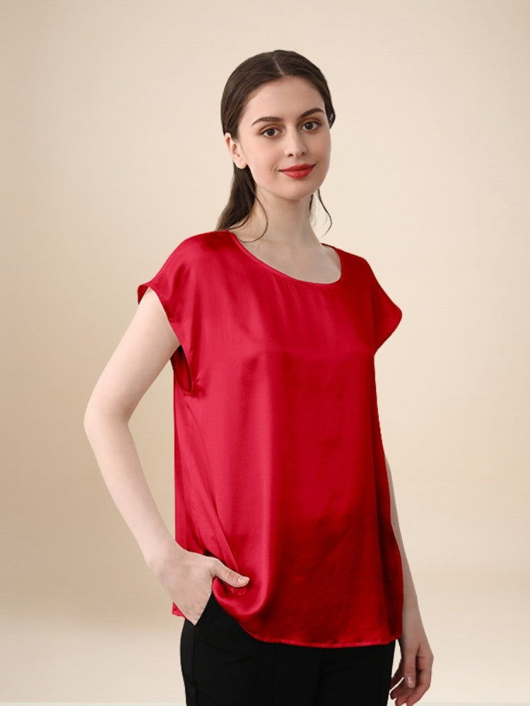 Penelope – Cap Sleeve Silk Top