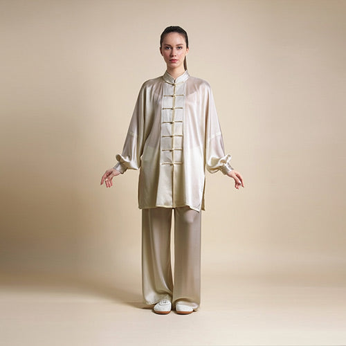 Reliana Long Sleeve Frog-Button Silk Tai Chi Set | The Silk Avenue