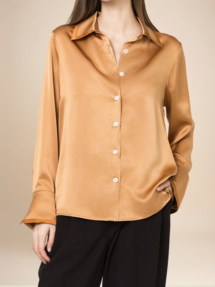 Rosalie – Color-Block Silk Blouse | The Silk Avenue