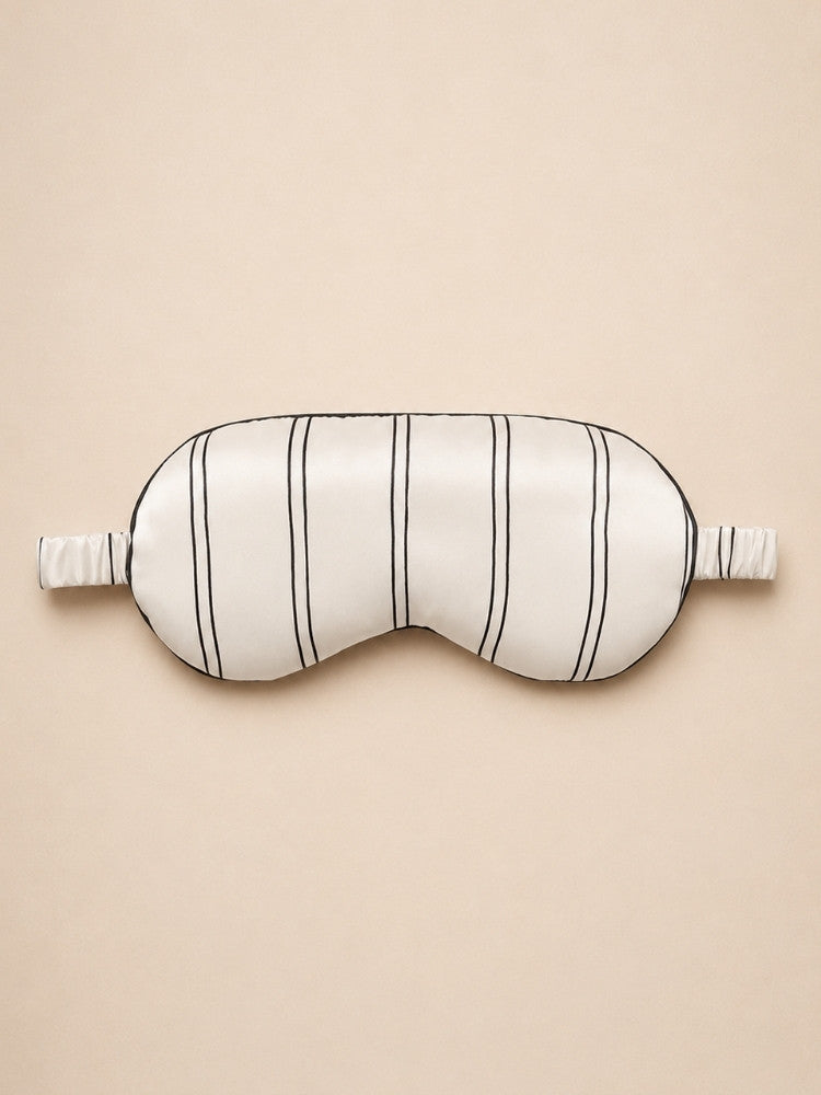 Rowan - Stripe Silk Sleep Mask | The Silk Avenue