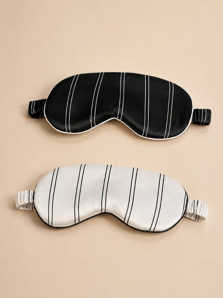 Rowan - Stripe Silk Sleep Mask | The Silk Avenue