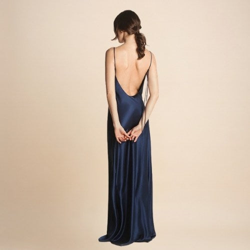 Senira - Spaghetti Strap Silk Maxi Dress | The Silk Avenue