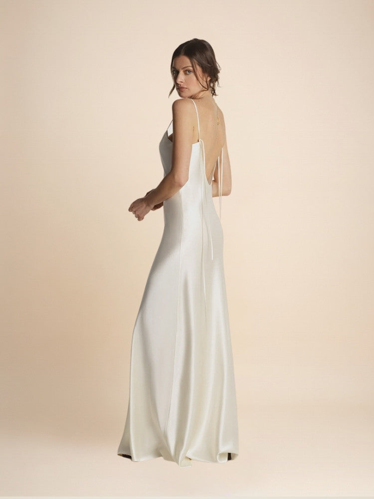 Senira - Spaghetti Strap Silk Maxi Dress | The Silk Avenue